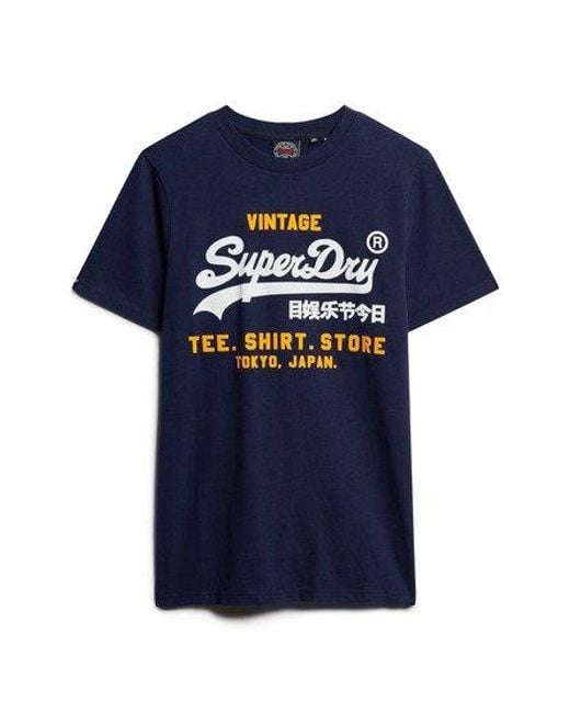 Superdry Klassiek Vintage T-shirt in het Blue voor heren