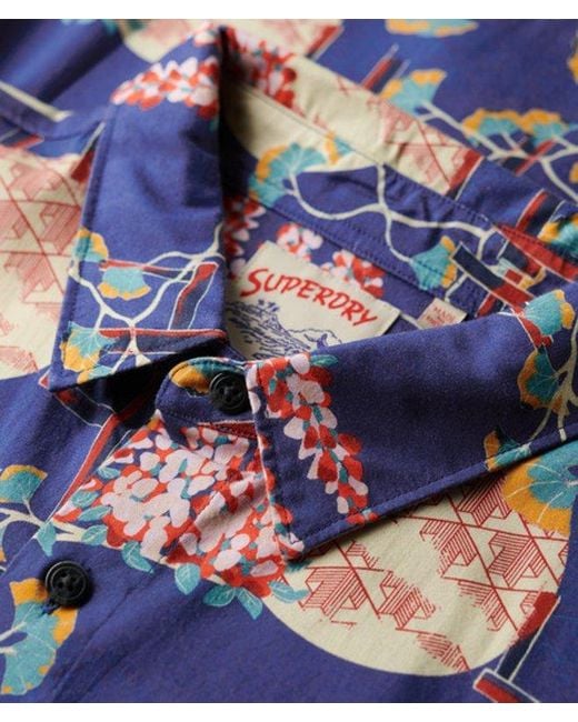 Superdry Blue & Co Hawaiian Shirt for men