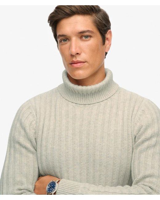 Superdry Gray & Co The Merchant Store - Ribbed Roll Neck Jumper for men