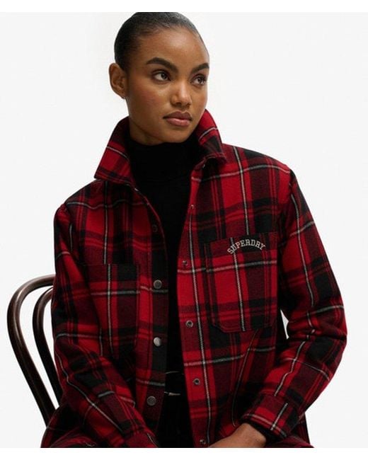 Superdry Red & Co Check Lined Shirt