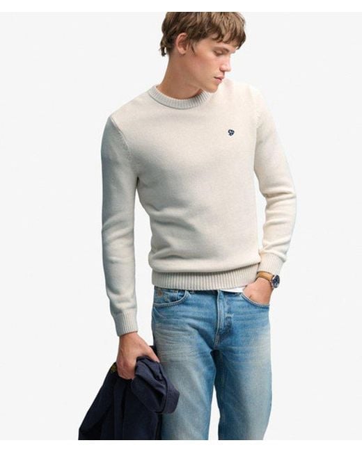Superdry Gray & Co Preppy Cotton Jumper for men