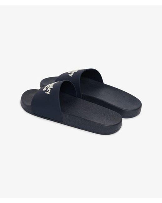 Superdry Blue & Co Company Logo High Build Sliders for men