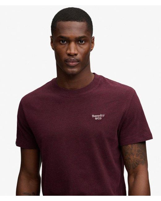 Superdry Red & Co Essential Serif Logo Embroide for men