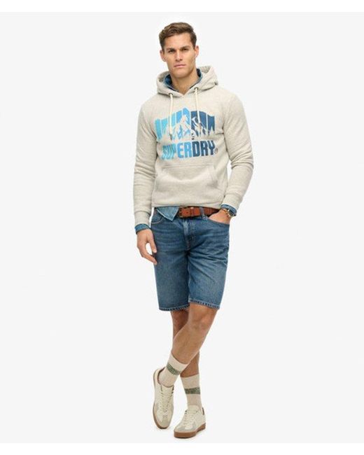 Superdry Blue Mountain Hoodie for men