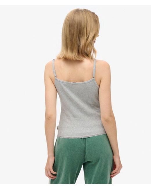 Athletic essentials button down cami top Superdry en coloris Green