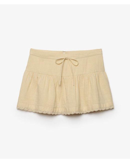Superdry Blue & Co Broderie Trim Mini Skirt