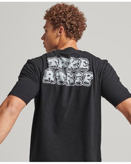 Superdry Black Into The Woods Graphic T-Shirt Jet for men