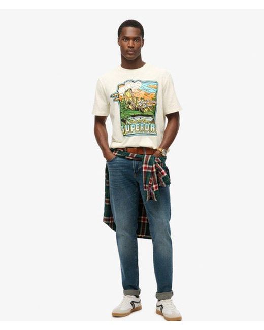 Superdry Green & Co Neon Travel Graphic Loose T-shirt for men