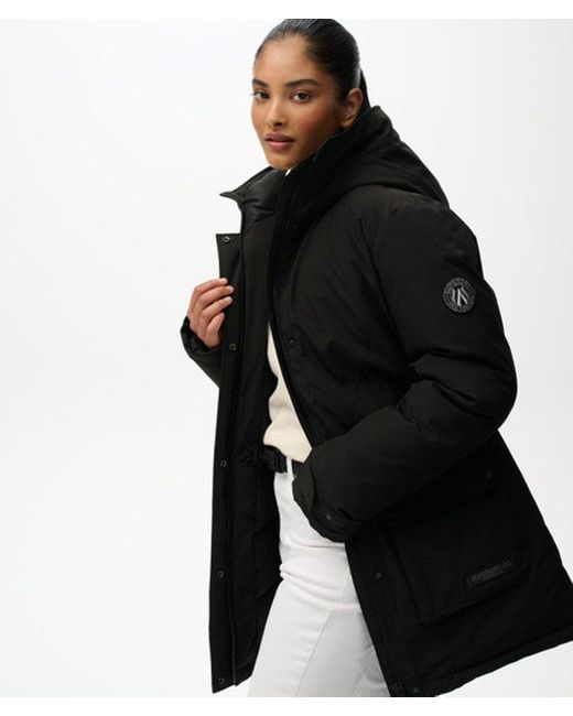 Superdry Black City Padded Parka Jacket