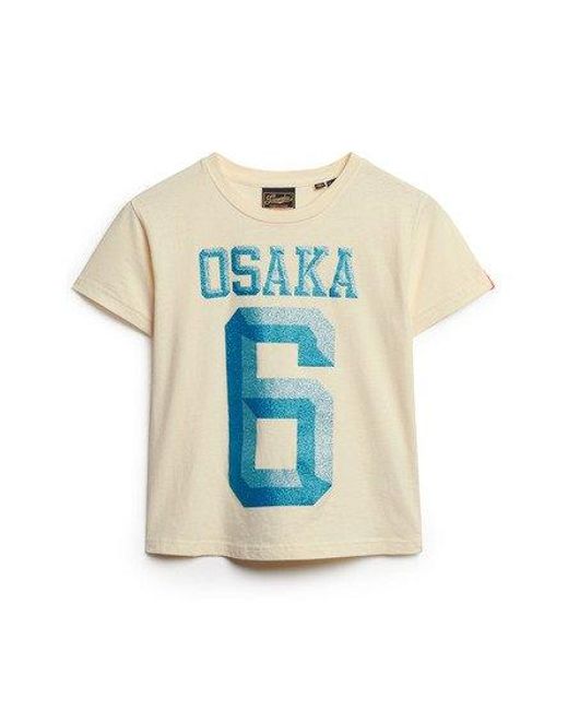 Superdry Blue Osaka 6 Embellished 90s T-shirt