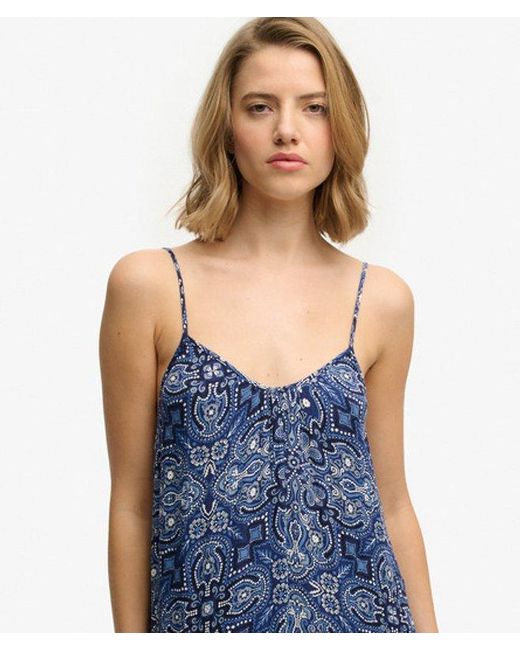 Superdry Blue & Co Cami Maxi Dress