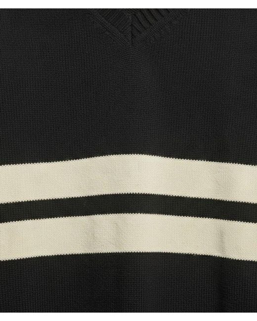 Superdry Black & Co Oversized Striped V-neck Jumper
