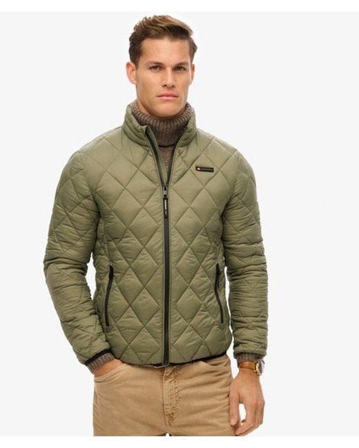 Superdry Green Diamond Quilt Fuji Lite Jacket for men