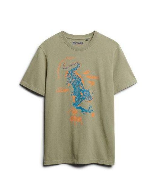 Superdry X Komodo Kailash Dragon T-shirt in het Green voor heren