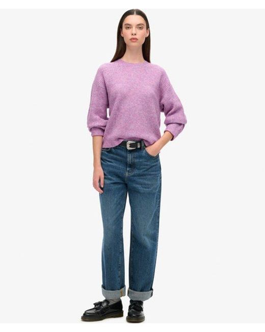 Superdry Purple & Co Brushed Crew Neck Jumper