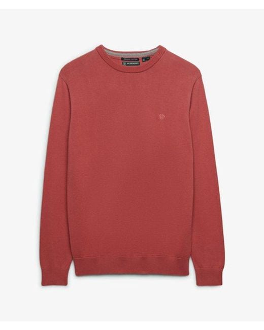 Superdry Red & Co Essentials Cotton Jumper for men