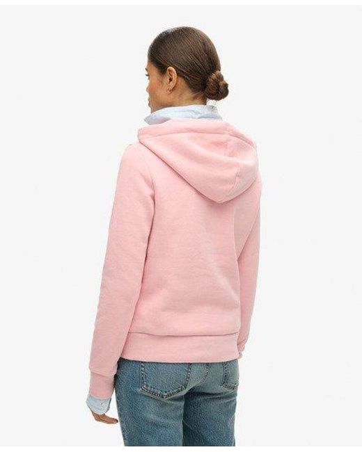 Superdry Vintage Logo Pop Hoodie in Red Lyst UK