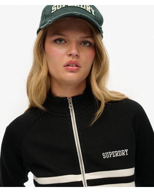 Superdry Black & Co Athletic Essentials Zip Through Track Top
