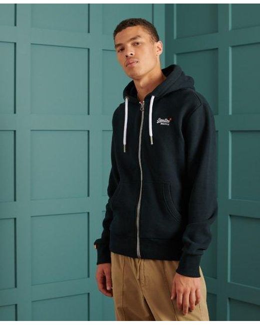 superdry orange zip hoodie