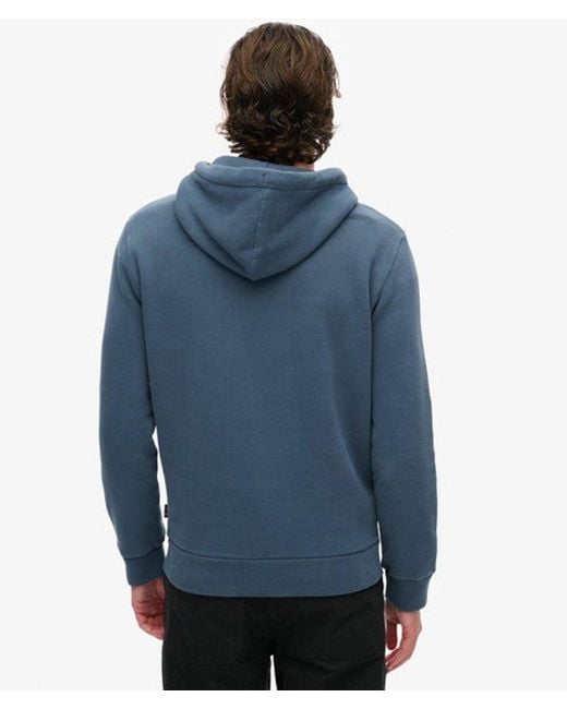 Superdry Blue & Co Graphic Print Tokyo Vintage Logo Hoodie for men