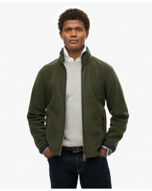 Superdry Green Estate Full Zip Fleece for men