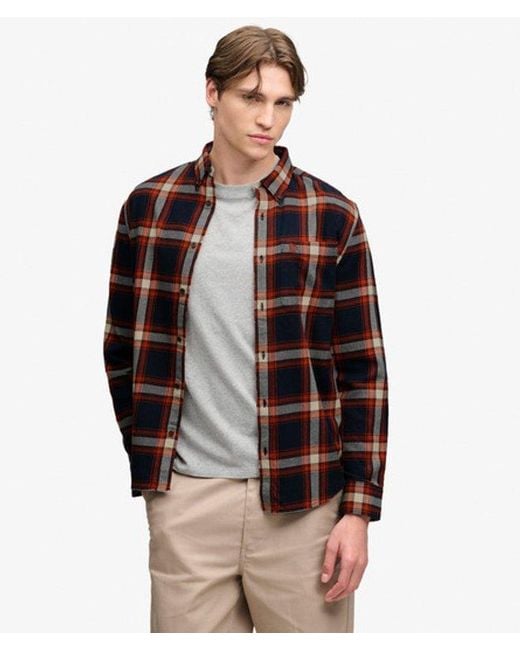 Superdry Black & Co Long Sleeve Cotton Lumberjack Shirt for men