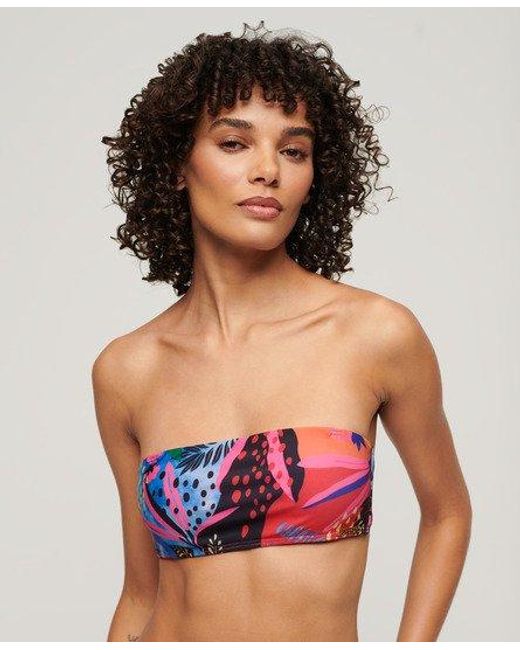 Superdry Multicolor Tropical Bandeau Bikini Top