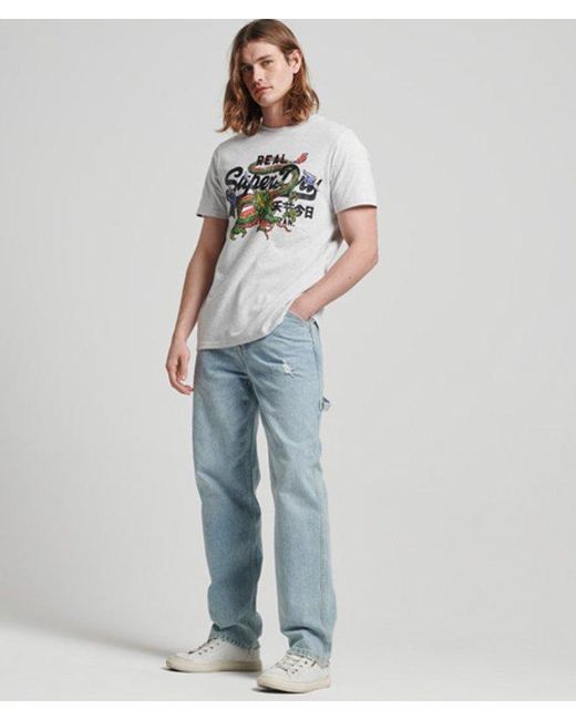 Superdry Gray & Co Vintage Logo Narrative T-shirt for men