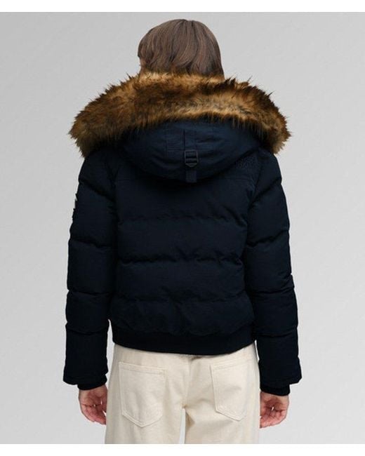 Superdry Blue & Co Everest Hooded Bomber Jacket