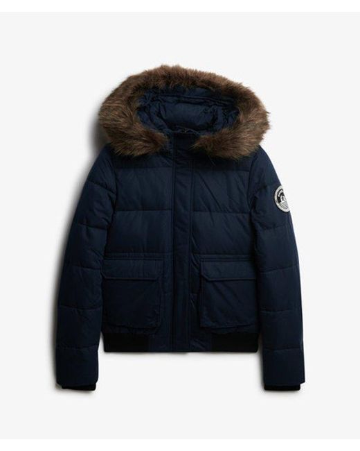 Superdry Blue Everest Ella Bomber Jacket
