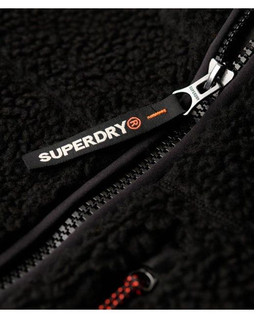 Superdry Black & Co Outdoor Sherpa Fleece Jacket