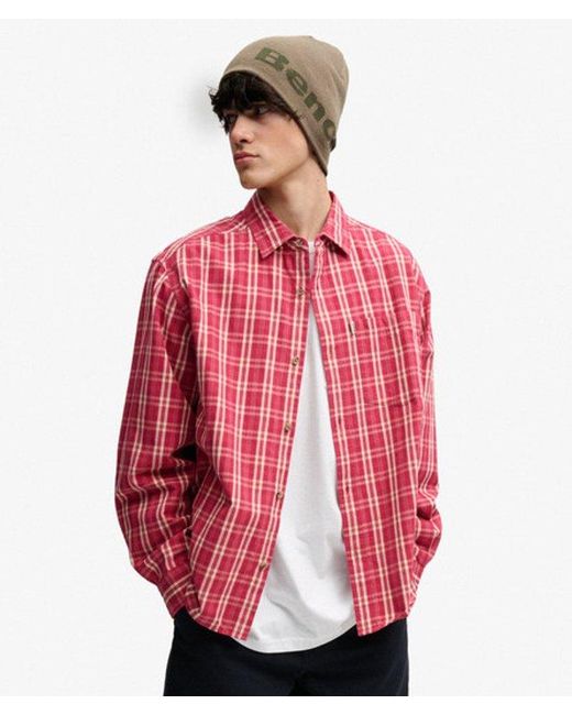 Superdry Green Bench X & Co Bench Jacquard Skater Beanie Hat for men