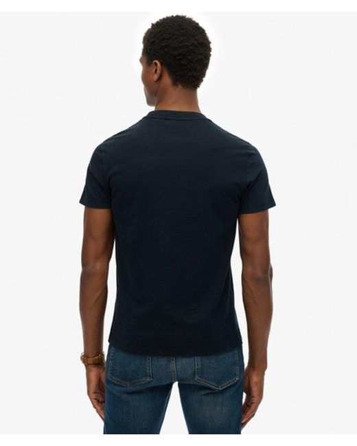 Superdry Blue & Co Essential Contrast Embroidered T-shirt for men