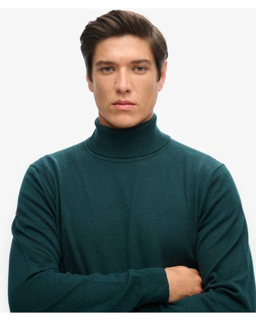 Superdry Green & Co Merino Roll Neck Jumper for men