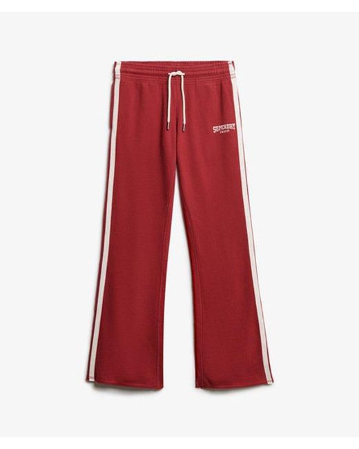 Superdry Red & Co Athletic Stripe Flare joggers