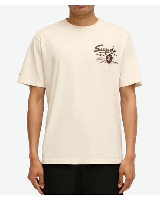 Superdry White & Co Lo-fi Punk Graphic Loose T-shirt for men