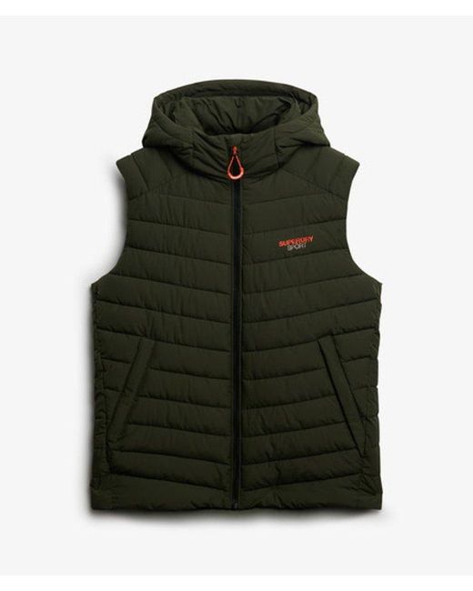 Superdry Green & Co Hooded Fuji Padded Gilet for men