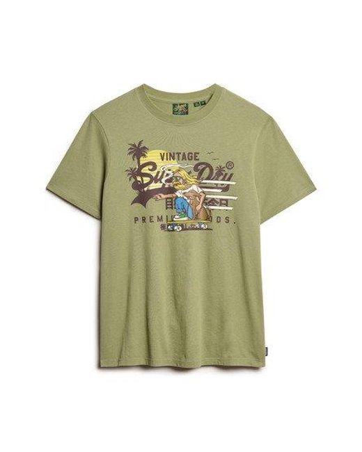Superdry Green La Graphic T-shirt for men