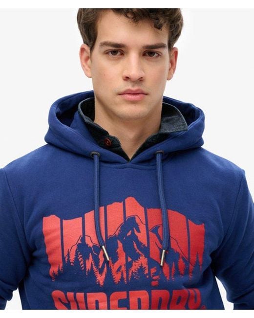 Superdry Blue Mountain Hoodie for men