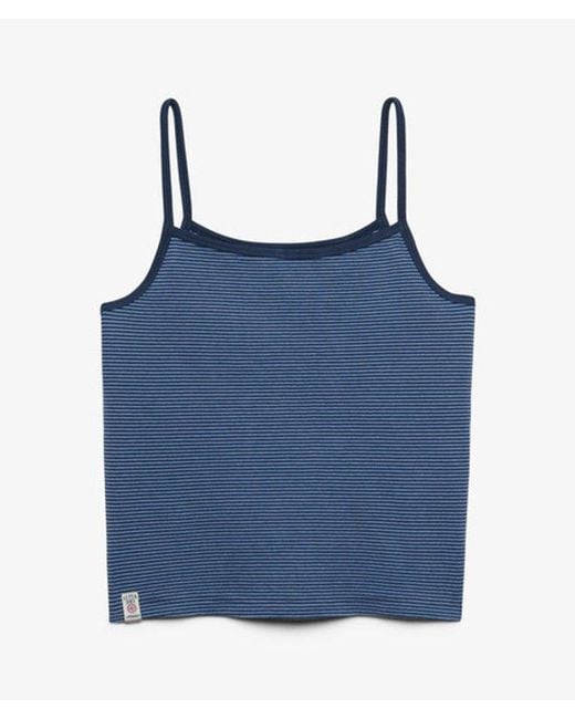 Superdry Athletic Essentials Cami Slanke Pasvorm in het Blue