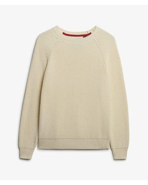 Superdry Natural & Co Relaxed Ribbed Knitted Jumper