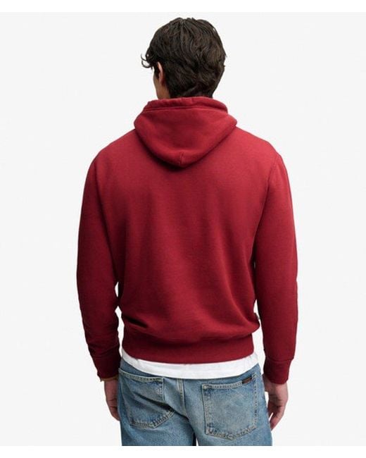 Superdry Red & Co Essential Logo Hoodie for men