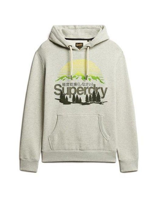 Superdry Natural Great Outdoors Logo Print Hoodie for men