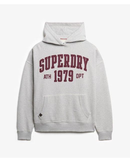 Superdry Red Athletic Essentials Relaxed Hoodie