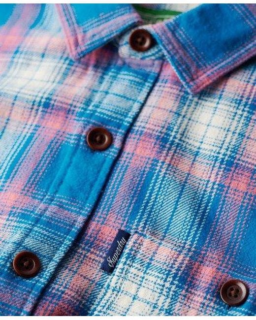 Superdry Blue Vintage Check Overshirt for men