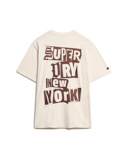 Superdry White & Co Lo-fi Punk Graphic Loose T-shirt for men