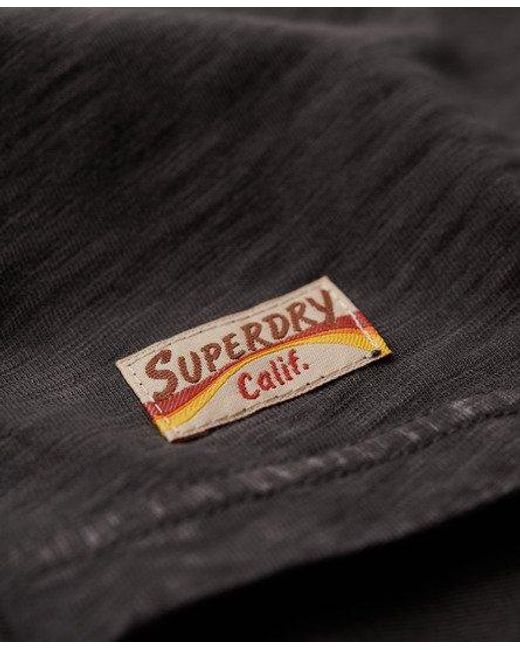 Superdry Black Ladies Slim Fit Cali Sticker Fitted T-shirt