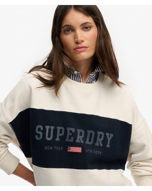 Superdry White & Co Athletic Essentials Flag Embroidered Sweatshirt