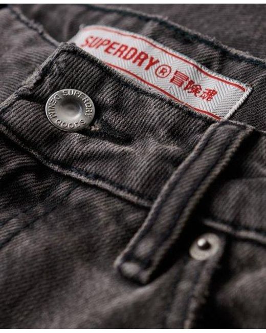 Superdry Jeans Met Wijde Pijpen Van Biologisch Katoen in het Gray