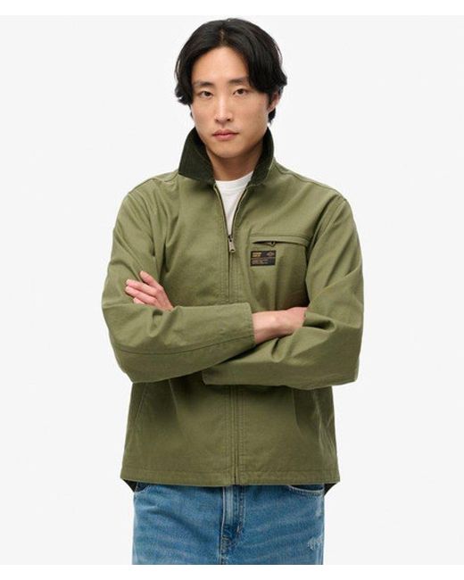 Superdry Green Cord Collar Barn Jacket for men